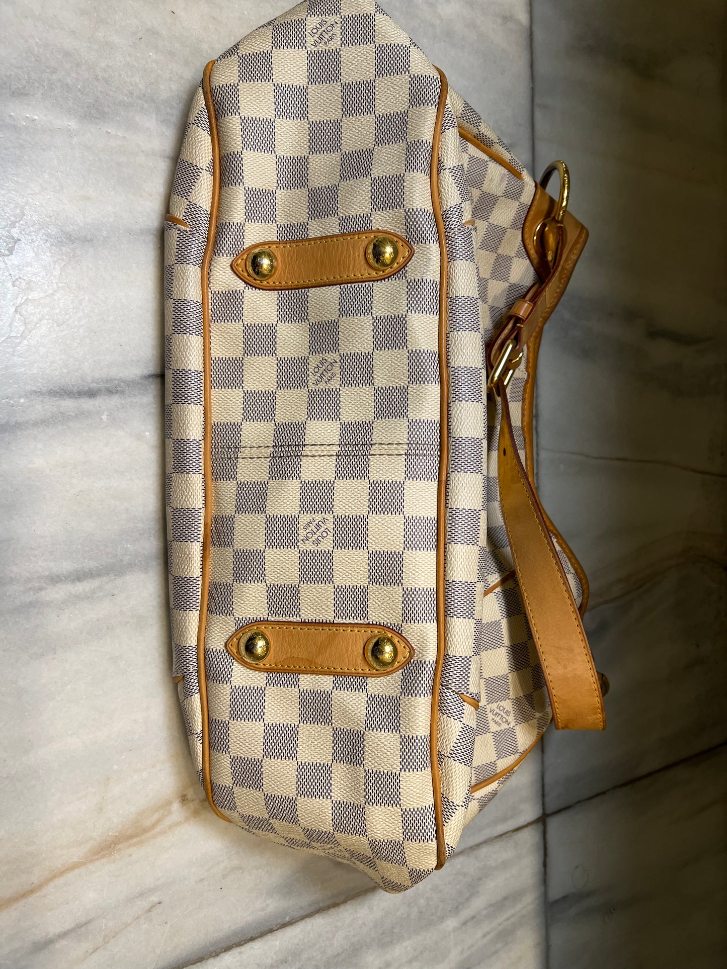 Louis Vuitton Galliera PM Bag in Damier Azur Canvas